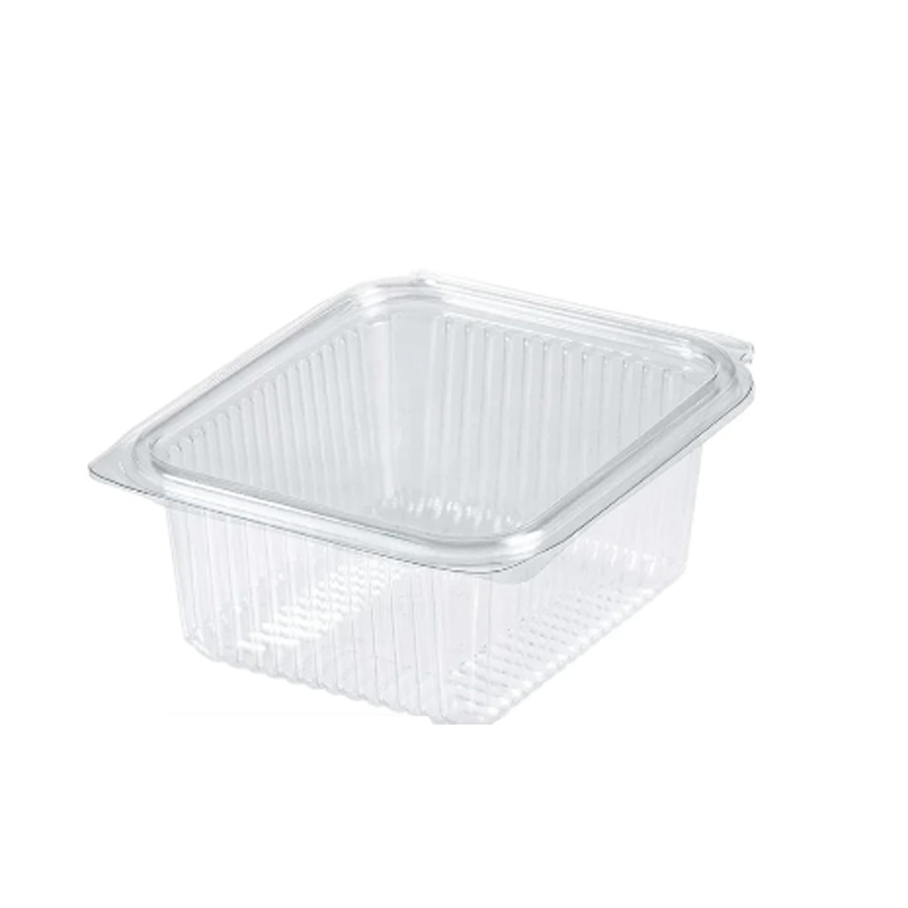 Barquette fraîcheur avec couvercle à charnière 750 cc